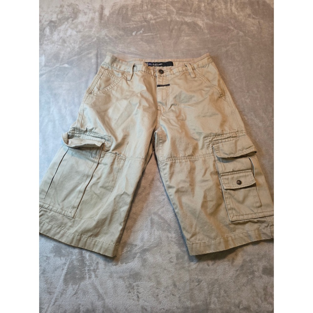 Marithe Francois Girbaud Cargo Shorts Mens 36 Khaki Biker Relaxed Fit Tan